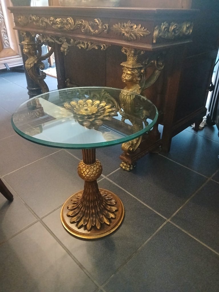sidetable exclusieve bijzettafel, Ophalen, Zo goed als nieuw, Rond, Maison Jansen