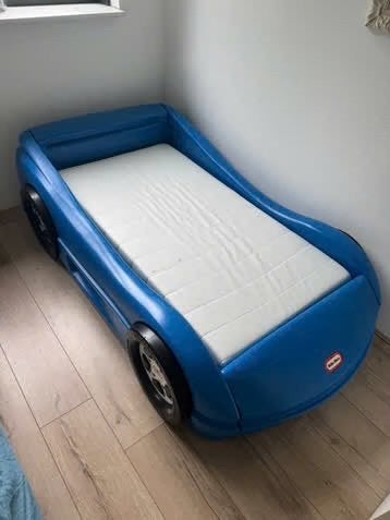 Peuterbed Little Tikes 110cm, 50cm, 180cm. Incl matras en lb, Sommier à lattes, Enlèvement, 100 cm ou plus, Utilisé