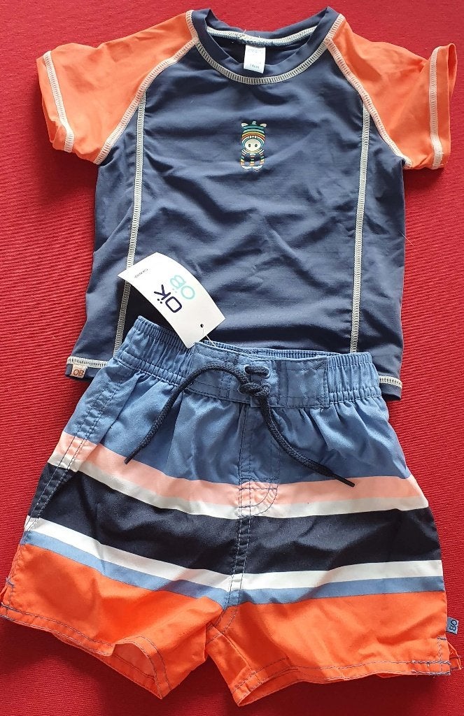 Ensemble piscine/plage - T74 (12 mois) - Obaïbi - NEUF, Kinderen en Baby's, Babykleding | Maat 74, Overige typen, Nieuw, Jongetje