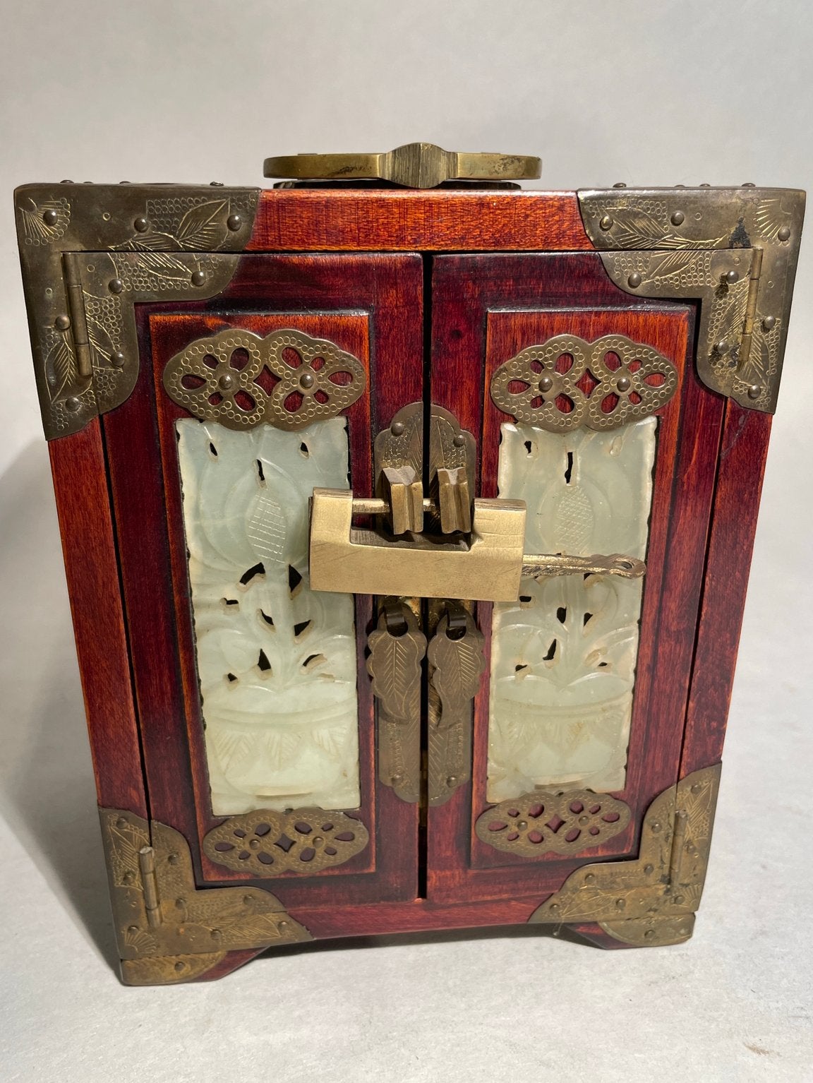 Boîte à bijoux en bois chinoise vintage, Antiquités & Art, Enlèvement