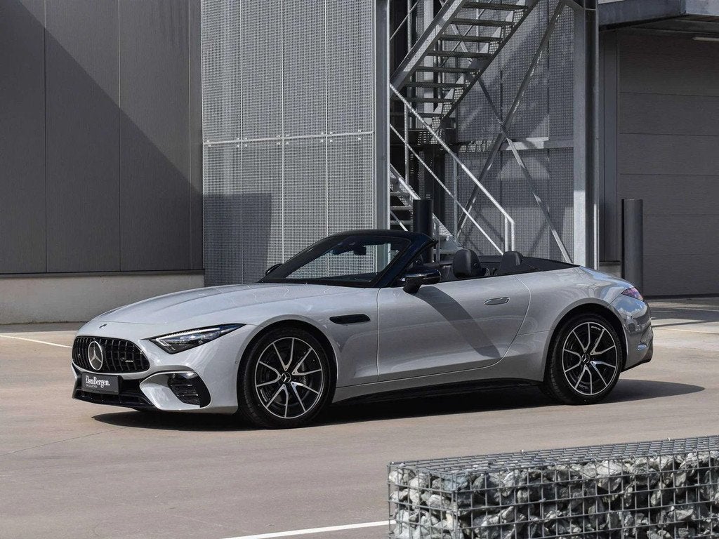 Mercedes-Benz SL-Klasse 43 AMG Roadster / FULL / Alpine Grey, Auto's, Automaat, 4 zetels, 4 cilinders, Leder