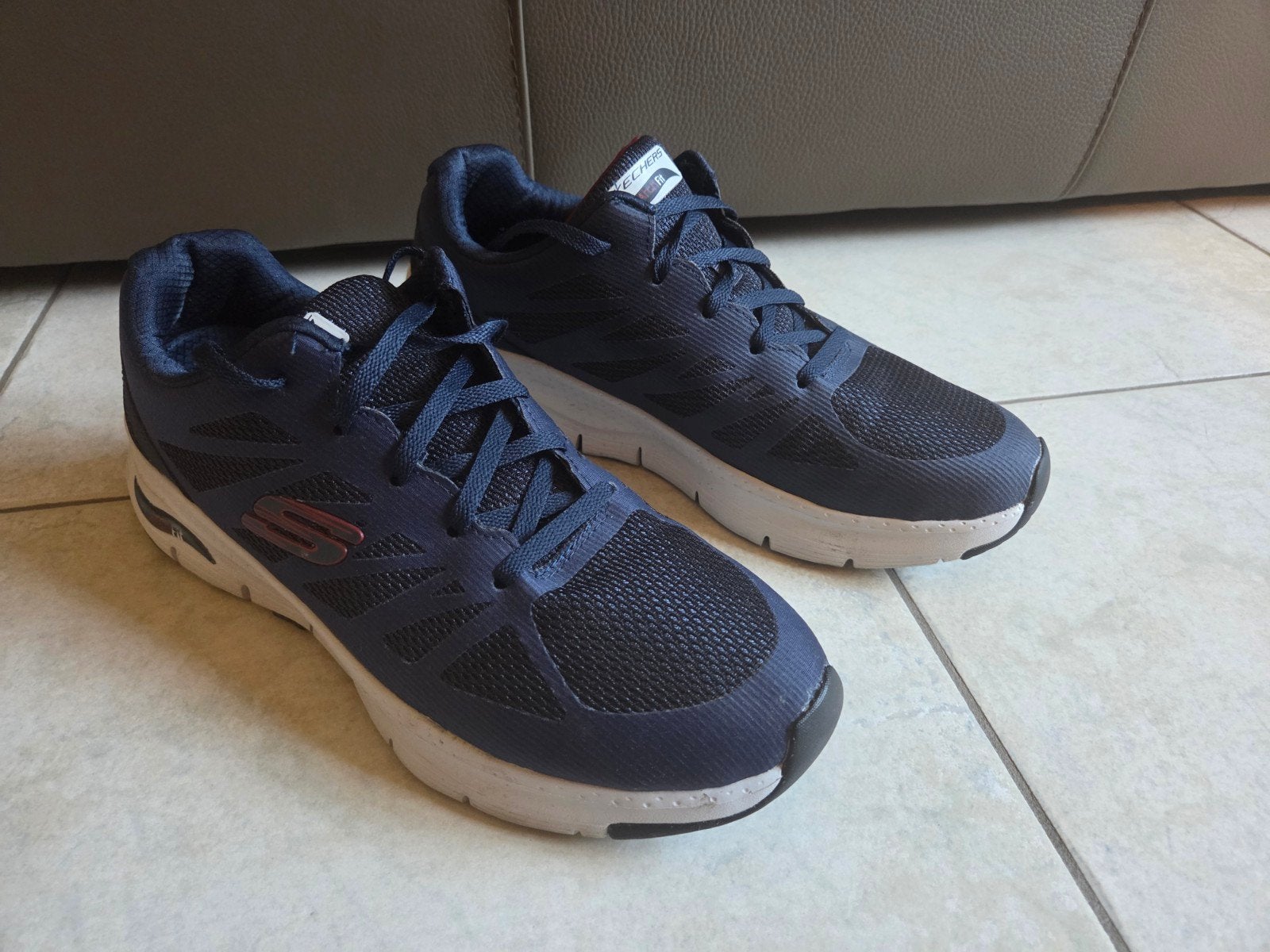 Sketchers herenschoen sneakers maat 45, Kleding | Heren, Schoenen, Ophalen, Blauw, Zo goed als nieuw, Sneakers