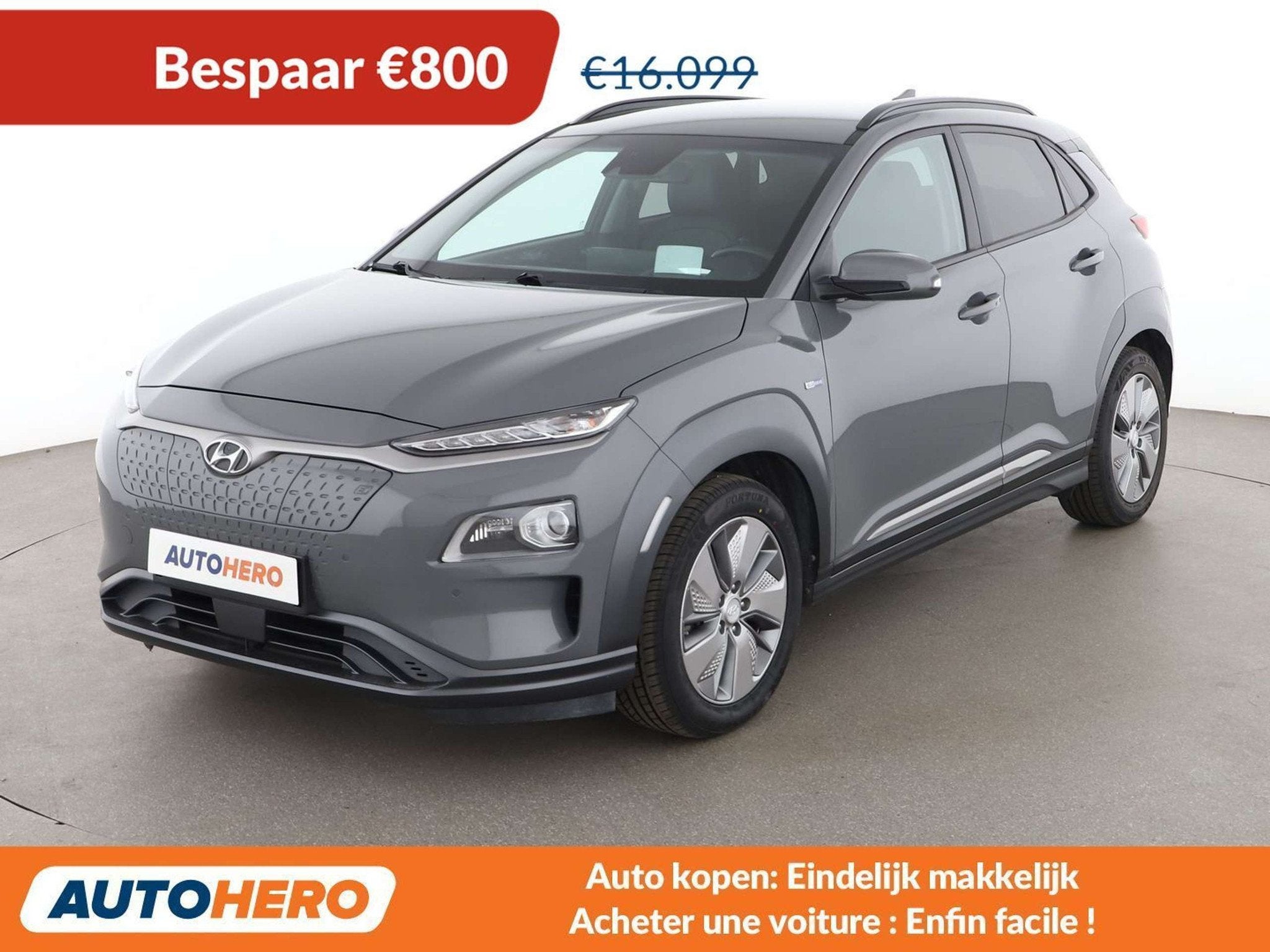 Hyundai KONA Electric drive 150 kW Premium 2WD, Autos, Hyundai, Cuir, Argent ou Gris, Achat, 5 portes