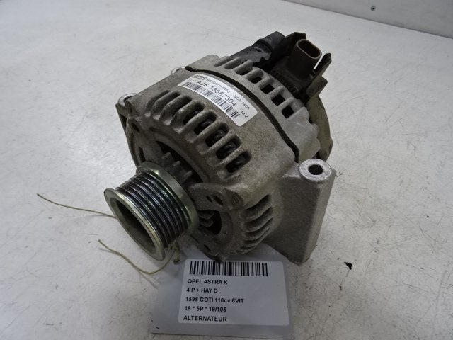 ALTERNATEUR Opel Astra K (01-2015/12-2022) (AJ513587304), Autos : Pièces & Accessoires, Opel, Opel Automobile GmbH, Utilisé, Kontakt-opel@opel.com