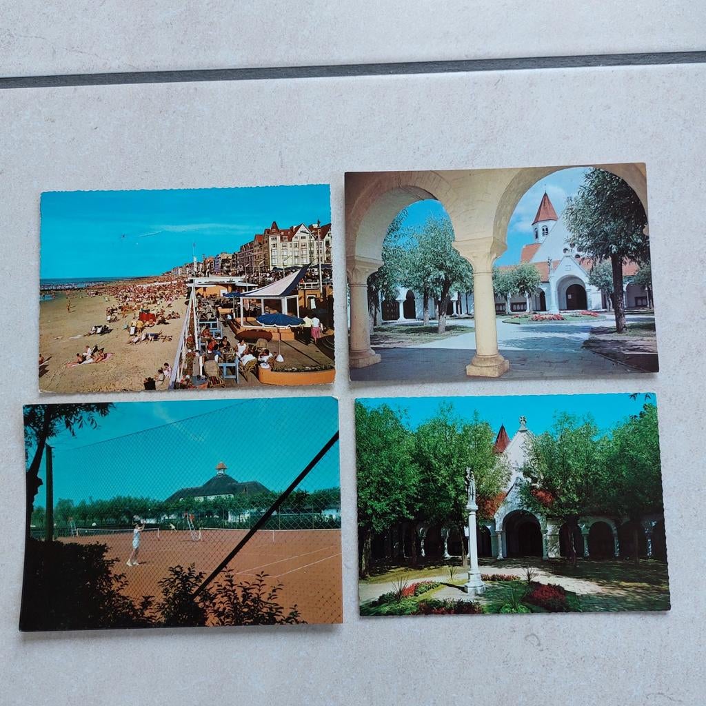 4 niet beschreven postkaarten van Knokke Zoute, Verzamelen, Ophalen of Verzenden