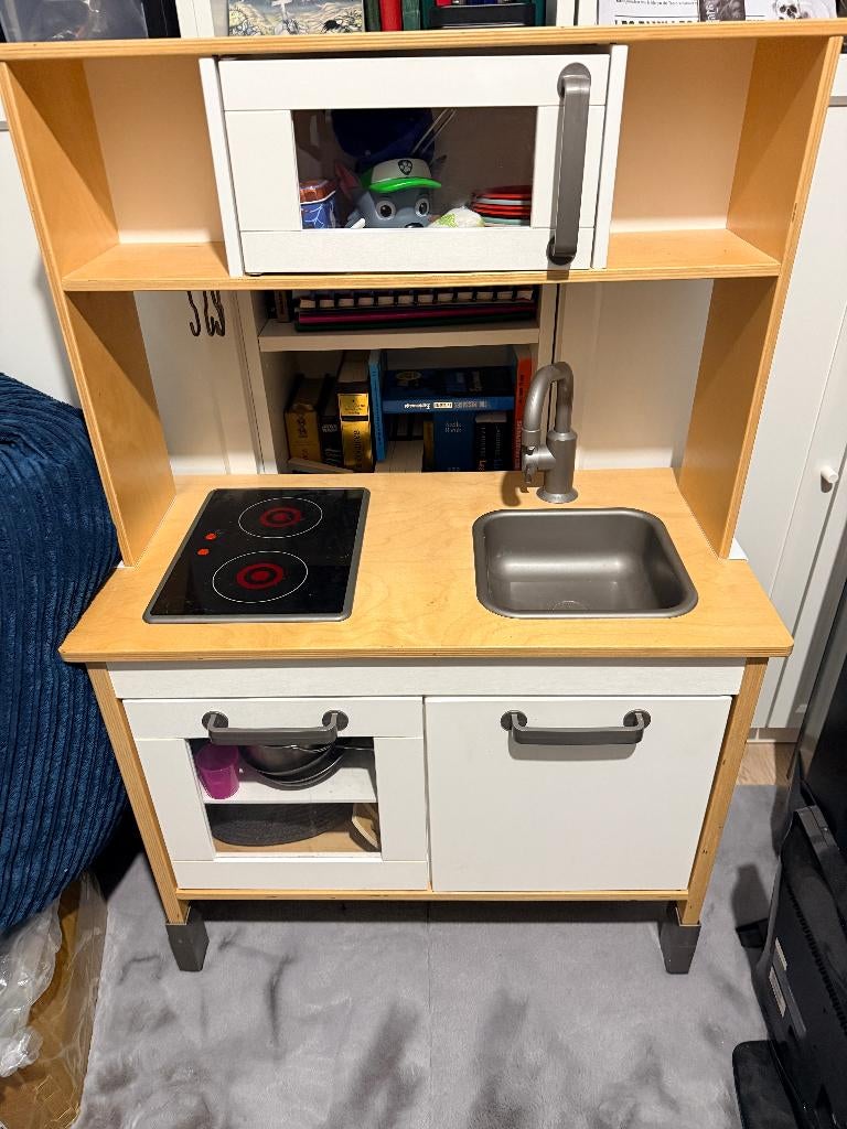 Cuisine Ikea DUKTIG avec un gros lot d'accessoires, Enlèvement, Utilisé, Bois, Jouer à la cuisine