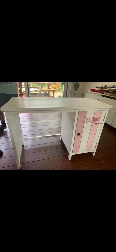 Bureau bois rose et blanc enfant maison du monde, Enlèvement, Rose, Bois