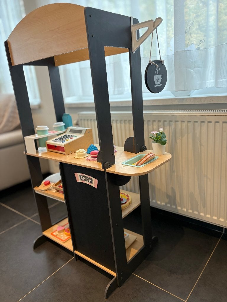 Houten kinderwinkel / speelgoedkraampje, Kinderen en Baby's, Ophalen, Zo goed als nieuw