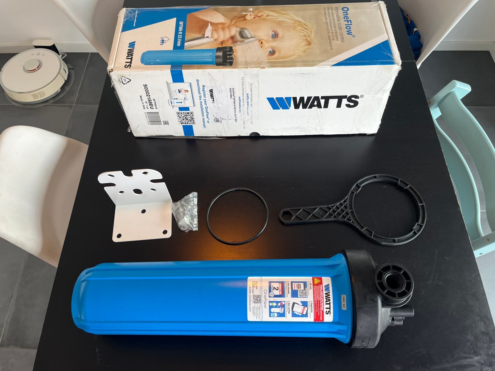 Watts oneflow filterhouder 23l/min nieuw in de doos., Electroménager, Adoucisseurs d'eau, Enlèvement, Neuf, Adoucisseur d'eau au sel