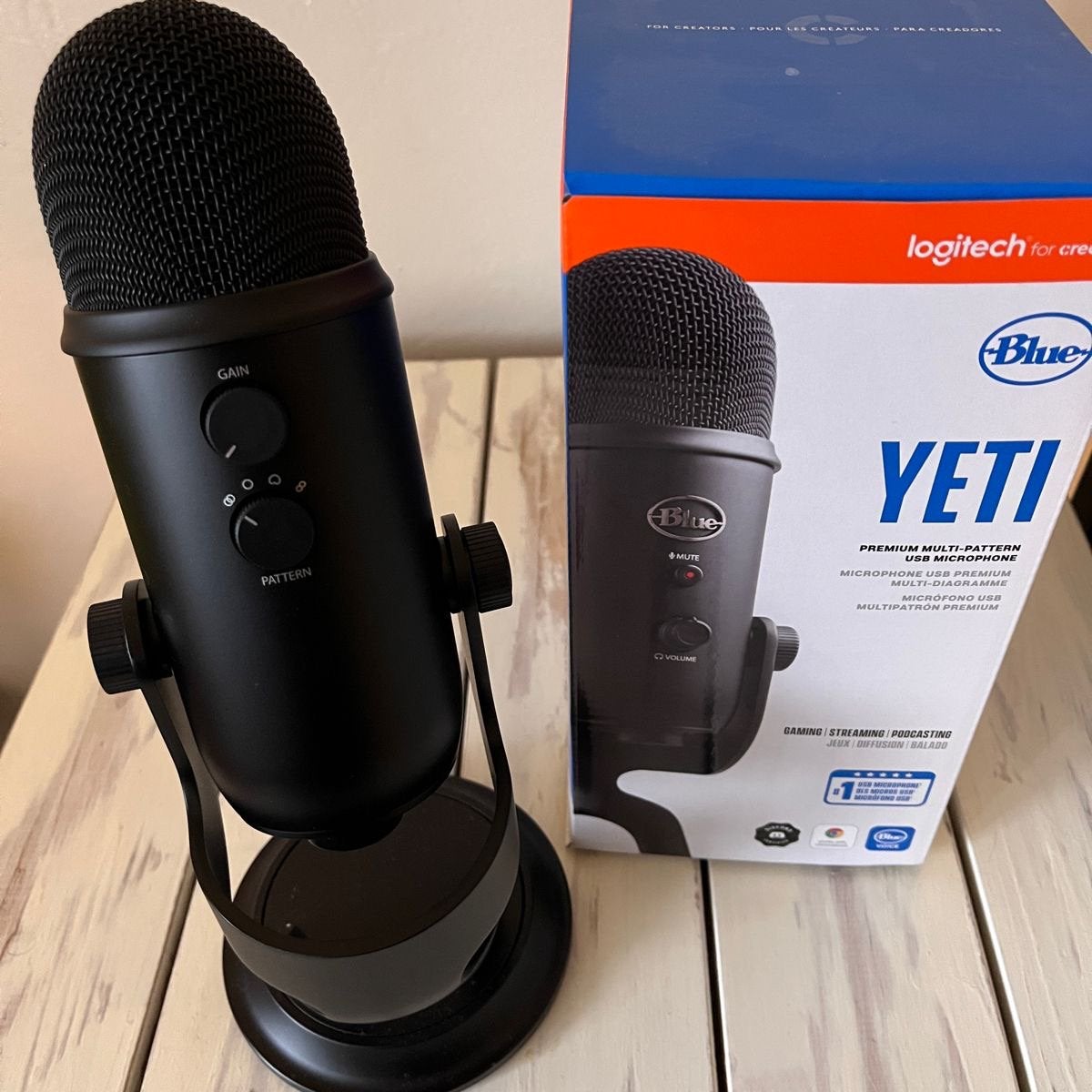 Micro Blue Yeti - Logitech Microphone, Musique & Instruments, Microphones, Comme neuf, Micro studio, Enlèvement