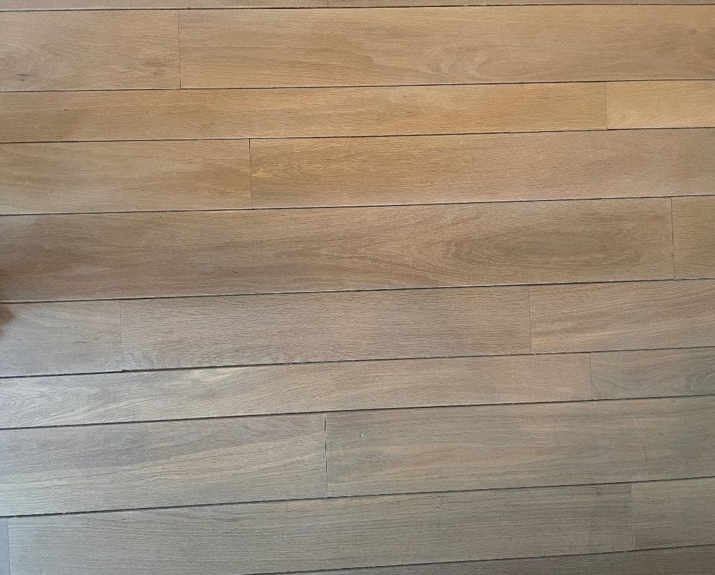 massief eiken parket – tand & groef – 14 mm - ongeveer 55m2, Ophalen, Gebruikt, Minder dan 25 mm, Eiken