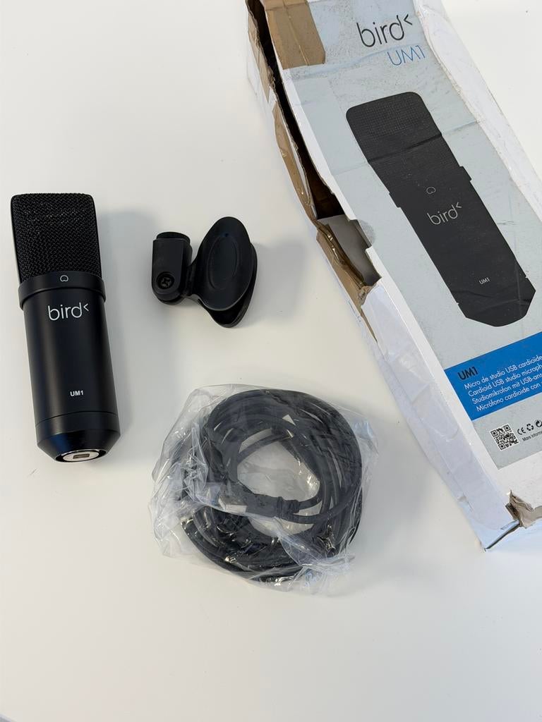 Microphone de studio USB Bird UM1 noir pour PC Mac Podcast, Musique & Instruments, Microphones, Enlèvement ou Envoi, Neuf, Micro studio