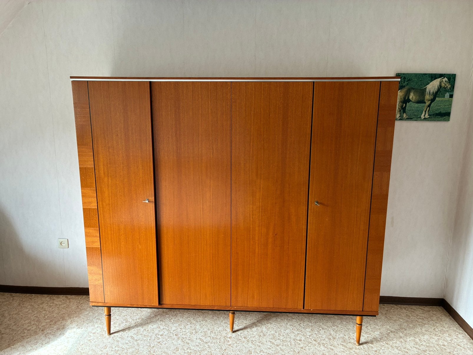 Vintage slaapkamer jaren 60, Huis en Inrichting, Ophalen, Vintage jaren 60, Teakhout, Met lade(s)