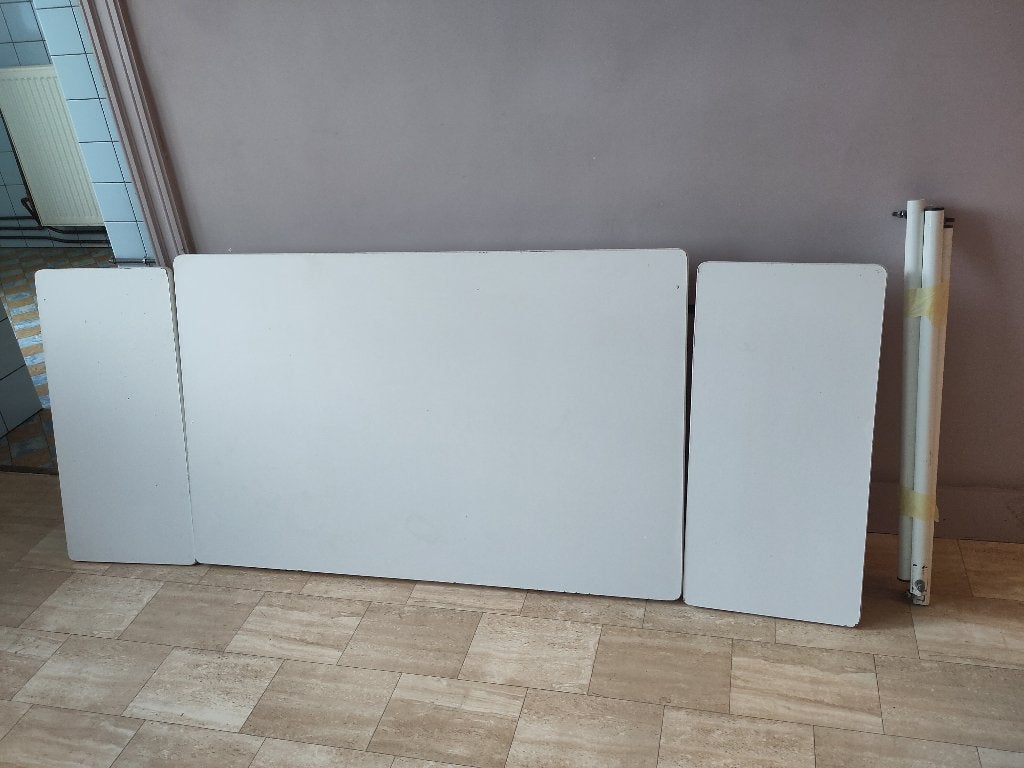 Table de cuisine vintage — formica et métal, 2 rallonges, Maison & Meubles, Cuisine | Éléments de cuisine, Utilisé, Moins de 100 cm