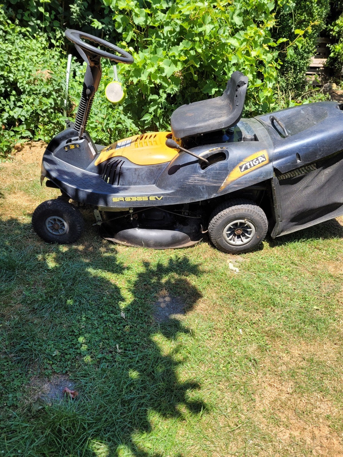 tracteur tondeuse, Enlèvement