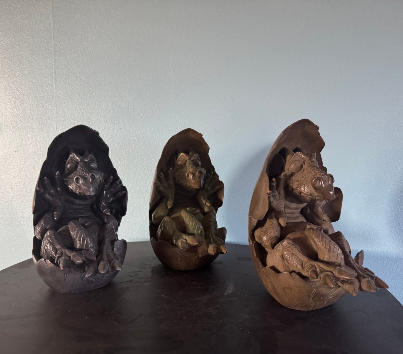 Boulesteix 3 figurines en bronze composite, Enlèvement, Comme neuf