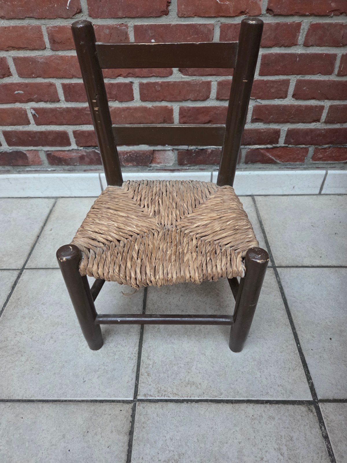 Chaise pour enfant, bois et rotin., Enfants & Bébés, Enlèvement ou Envoi, Utilisé, Chaise(s)
