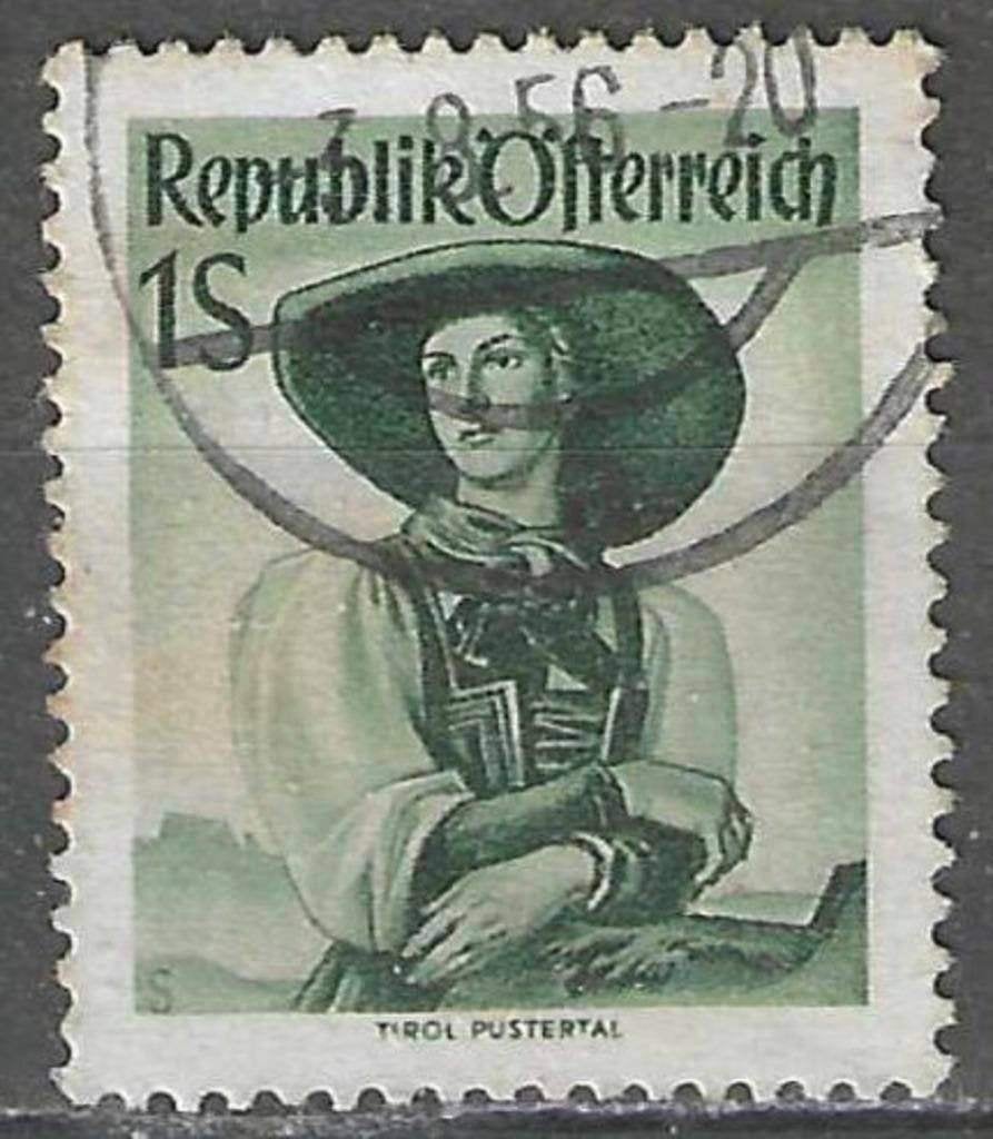 Autriche 1951/1952 - Yvert 801 - Costumes (ST), Timbres & Monnaies, Timbres | Europe | Autriche, Envoi, Affranchi
