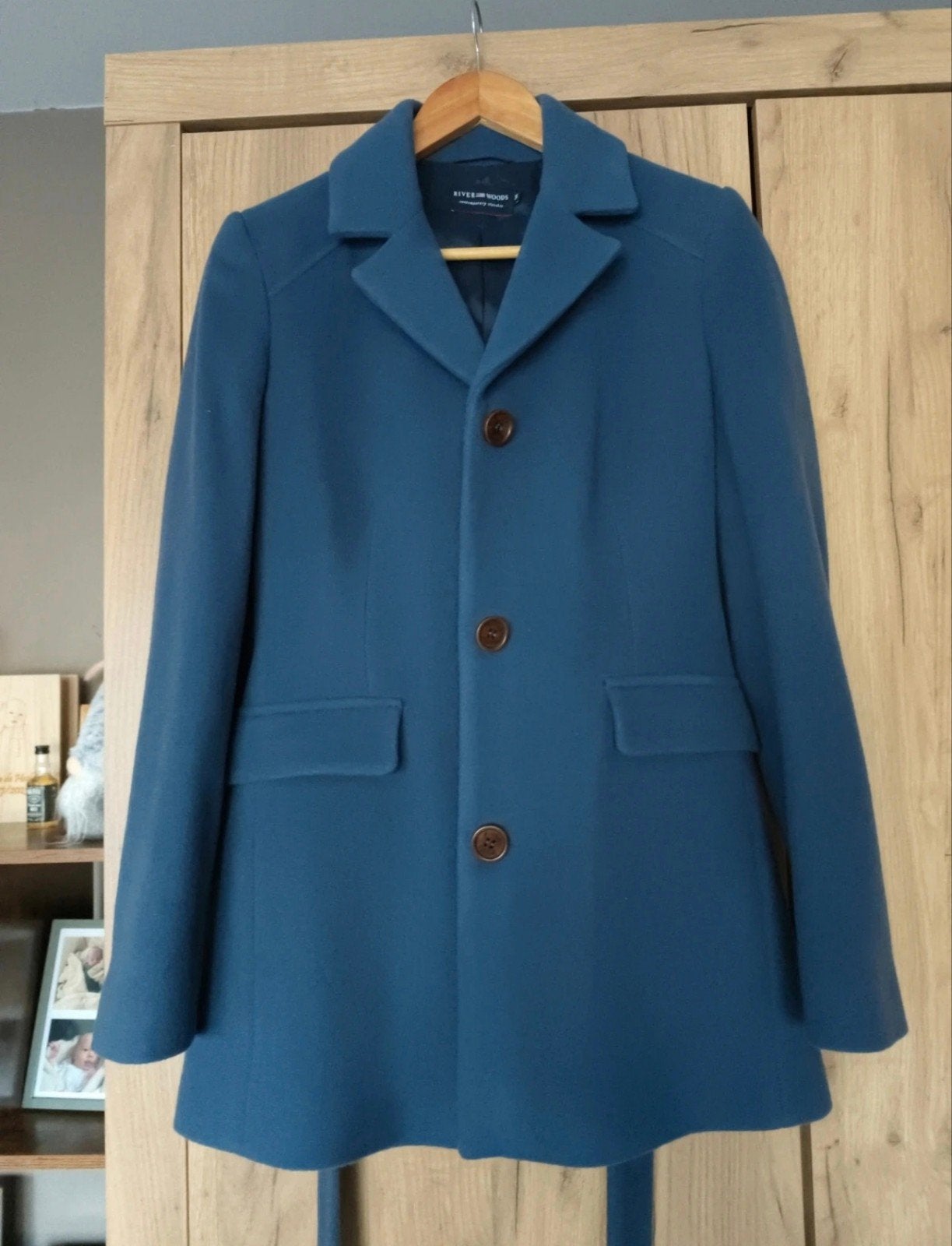 Winterjas, Blauw, River Woods, Ophalen of Verzenden, Zo goed als nieuw