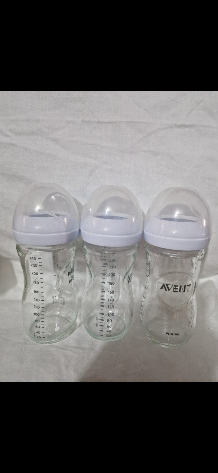 3 biberons Philips Avent en verre comme neufs, Enfants & Bébés, Enlèvement ou Envoi, Philips Avent
