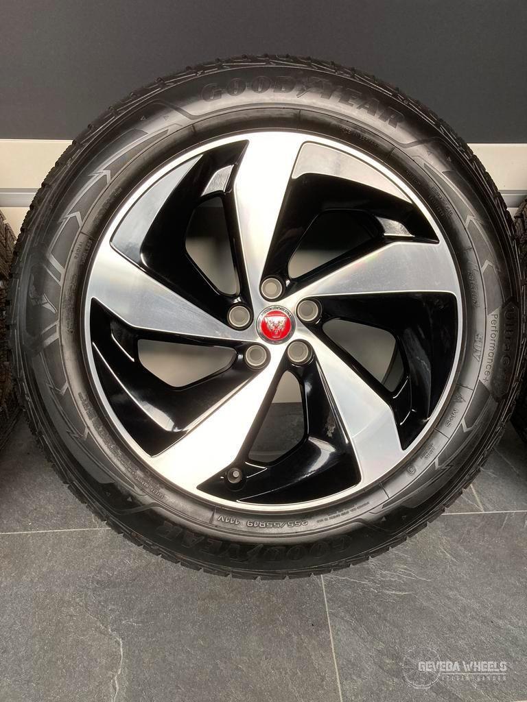 19'' originele Jaguar F Pace velgen + winterbanden 5x108, Auto-onderdelen, Banden en Velgen, 19 inch, Gebruikt, 255 mm, -
