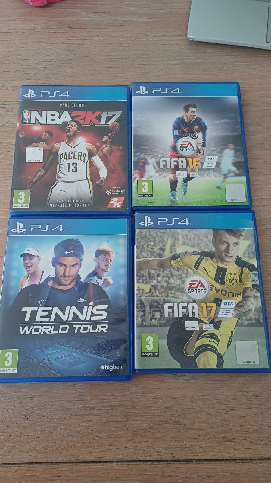 Tennis - voetbal - Fifa - basketbal - PS4, Games en Spelcomputers, Games | Sony PlayStation 4, Ophalen of Verzenden, Zo goed als nieuw
