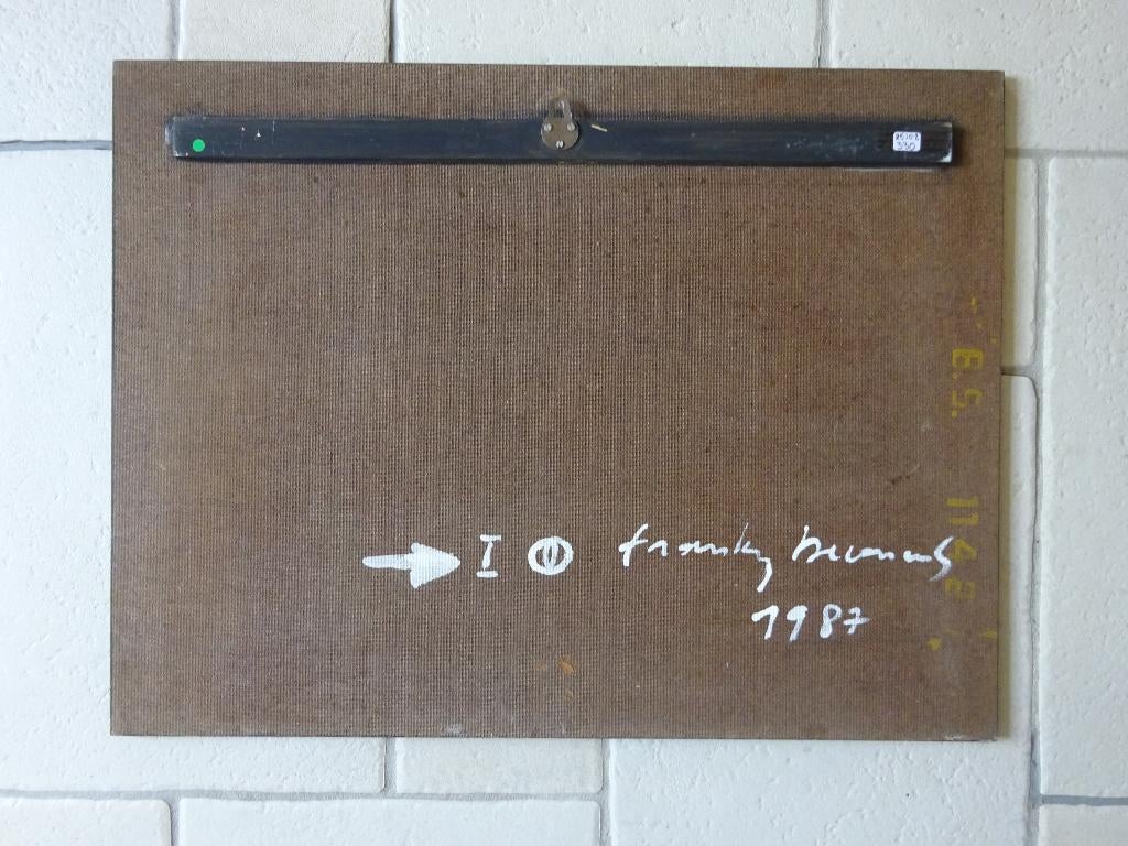 Franky DC, Franky Deconinck, 1987, valse locaties I,  46x60, Antiquités & Art, Art | Peinture | Moderne, Enlèvement ou Envoi, Signé