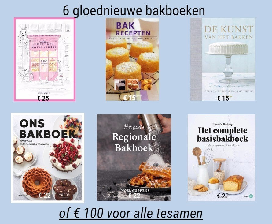 6 GLOEDNIEUWE BAKBOEKEN, Boeken, Ophalen of Verzenden, Nieuw, Taart, Gebak en Desserts