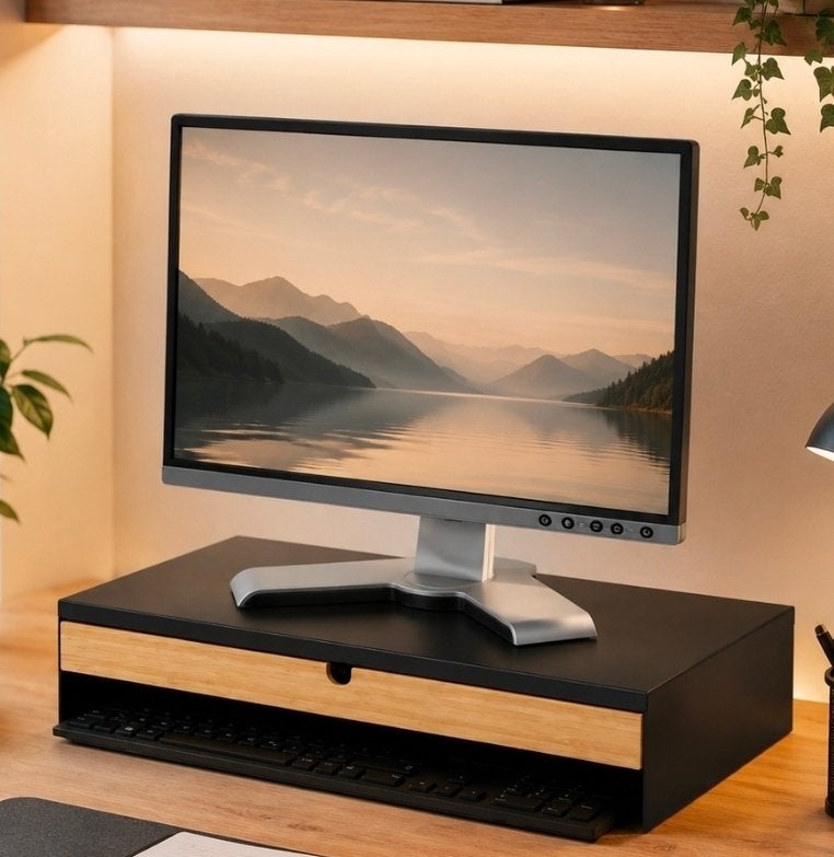 Monitorstandaard, Computers en Software, Ophalen, Zo goed als nieuw, Ikea