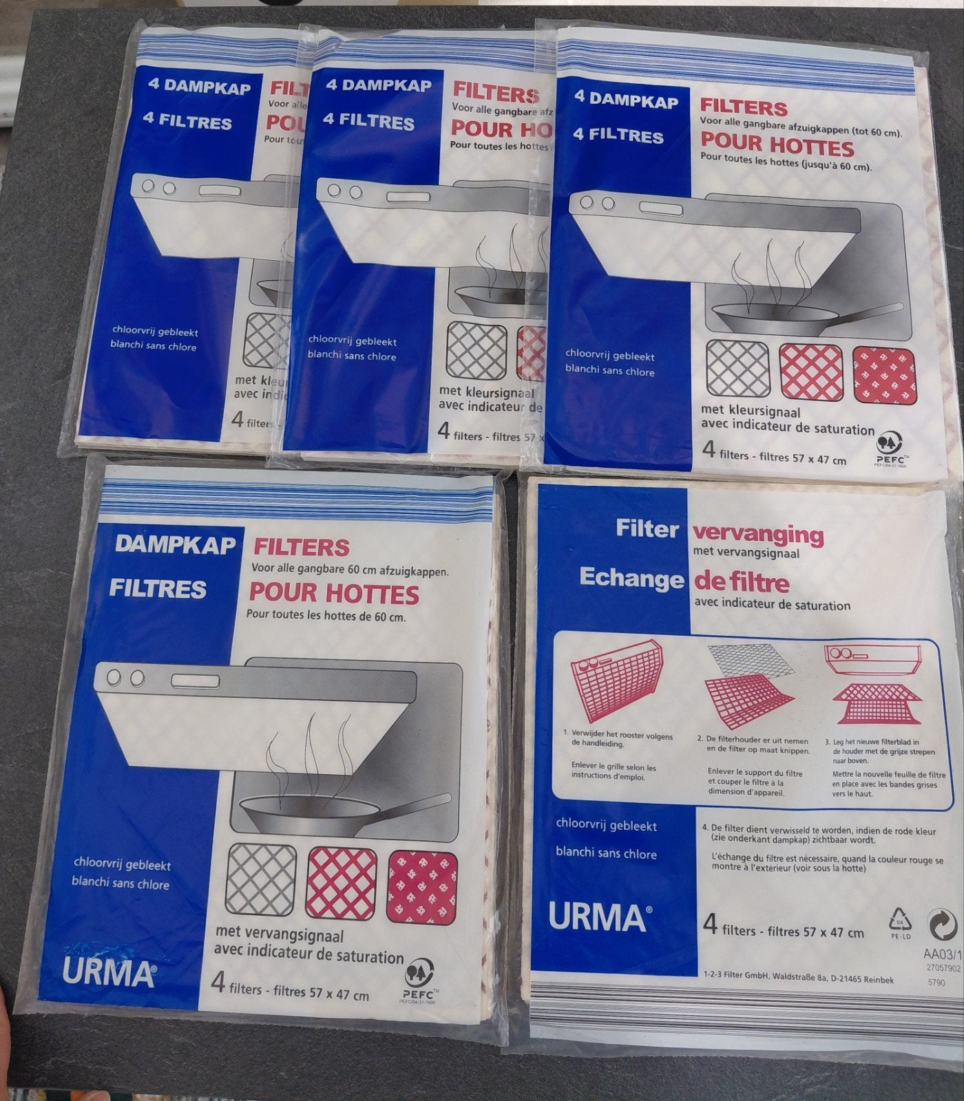 Dampkap filters 5 pakjes NIEUW, Electroménager, Hottes, Enlèvement ou Envoi