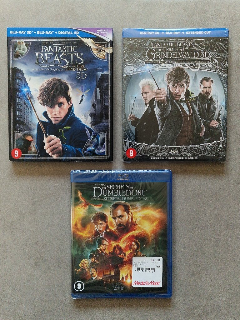 3 Blu-Ray Fantastic Beasts - Harry Potter-films, Ophalen of Verzenden, Blu-ray, Filmcollectie, Nieuw in verpakking