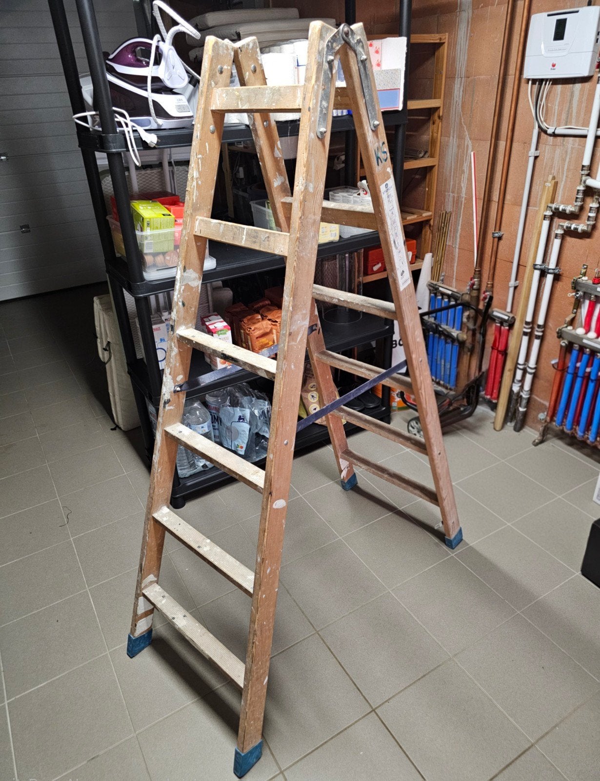 Houten trapladder te koop merk Storch, Bricolage & Construction, Enlèvement
