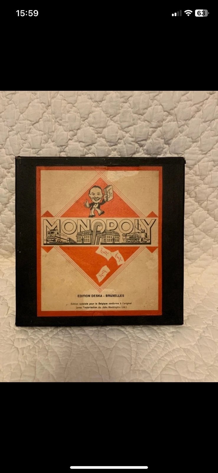 Ancien Monopoly édition deska Bruxelles +\_ 1940, Enlèvement, Utilisé