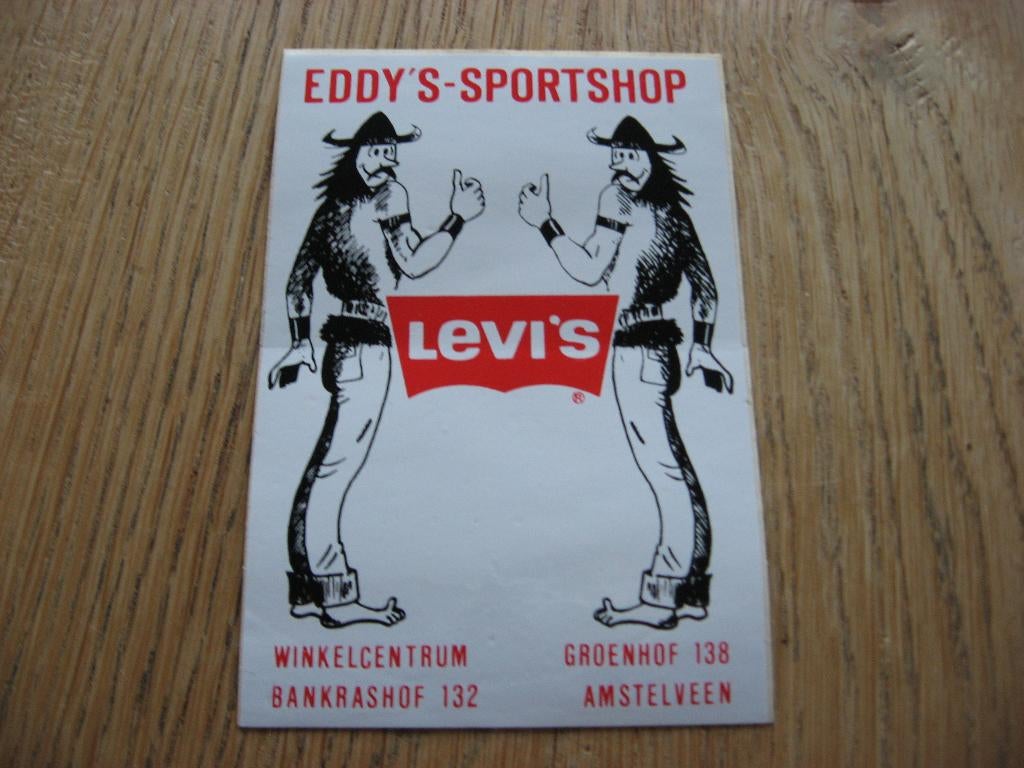 Galliers Levi's Vintage Sticker, Ophalen of Verzenden, Asterix en Obelix, Nieuw, Plaatje, Poster of Sticker