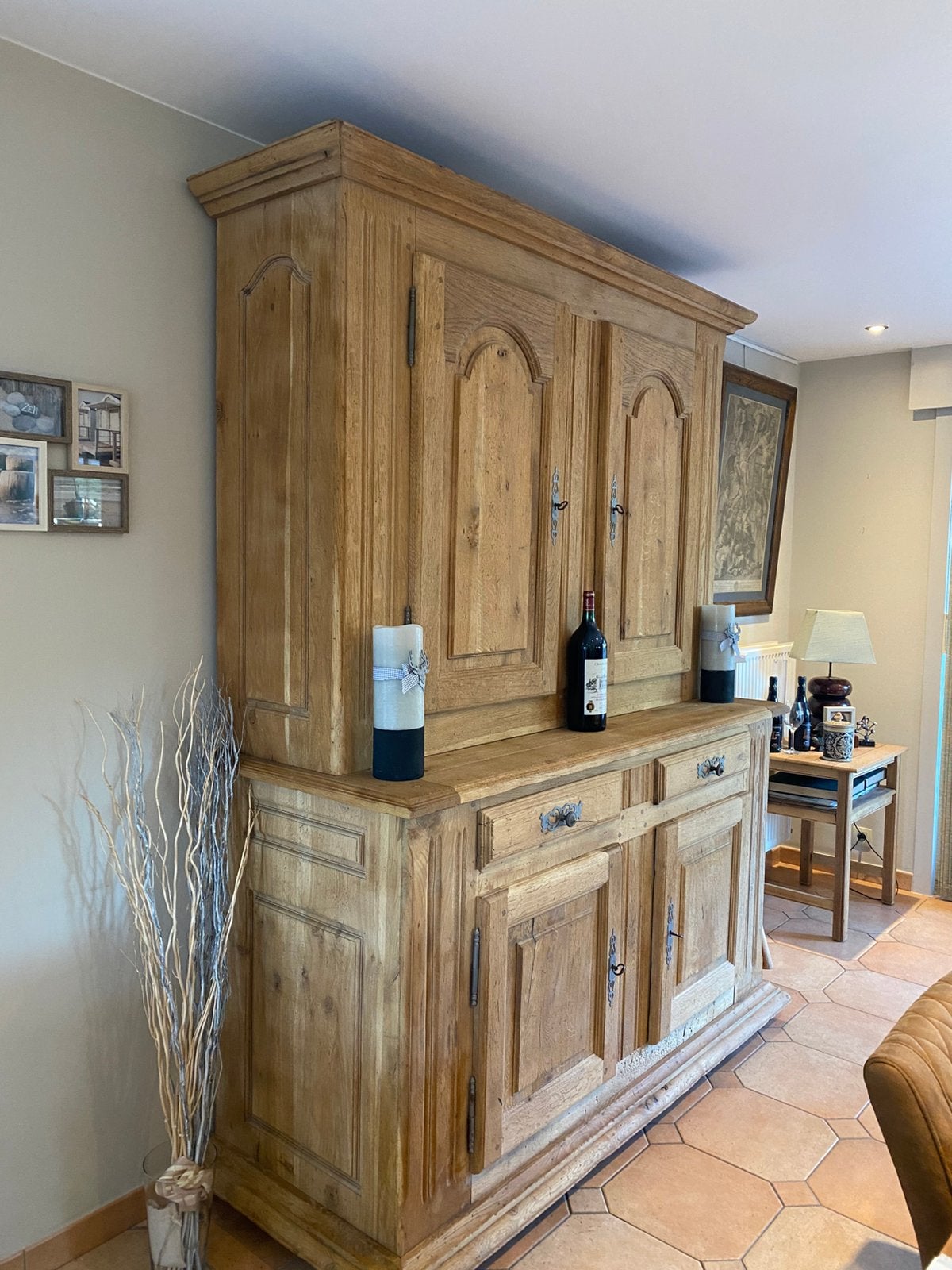 Buffet ancien en chêne sablé, Maison & Meubles, Enlèvement, Comme neuf, Chêne