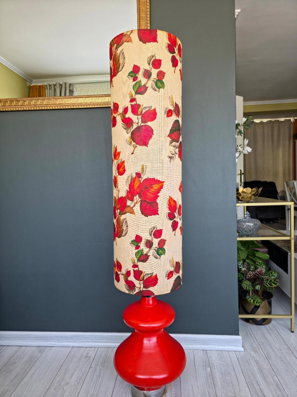 Vintage Vloerlamp, Ophalen, Vintage unique, 150 tot 200 cm, Glas