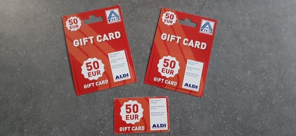 Aldi gift cards, Tickets en Kaartjes, Eén persoon, Overige soorten, Warenhuis- of Winkelbon