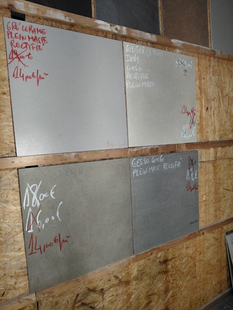 Destockage Carrelages Italiens et Faïence murale, Ophalen, 60 cm of meer, Nieuw, Vloertegels