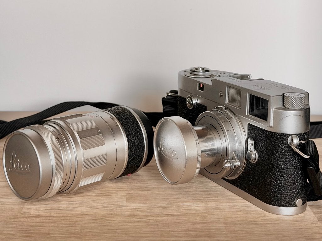 Leica M2 + objectif 50mm + objectif 90mm, Audio, Tv en Foto, Ophalen, Zo goed als nieuw, Spiegelreflex, Leica