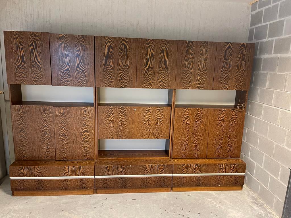 modulaire retro wandkast, Ophalen, 250 tot 300 cm, Gebruikt, Met klep(pen)