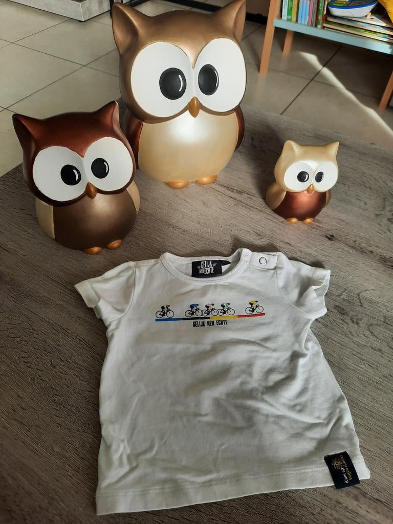 T-shirt Gelijk nen echt/kom op tegen kanker JBC maat 62, Ophalen of Verzenden