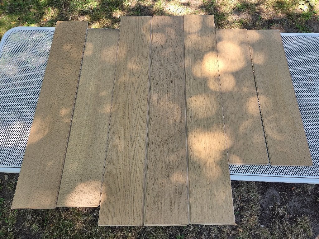 Parky Pro 06 Ivory Oak fineerparket - 30m², Bricolage & Construction, Planches & Dalles, 50 à 150 cm, Parquet, Enlèvement, Utilisé