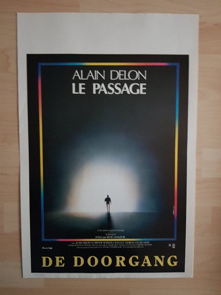 filmaffiche Alain Delon le passage 1986 filmposter, Enlèvement ou Envoi, Rectangulaire vertical, A1 jusqu'à A3, Comme neuf