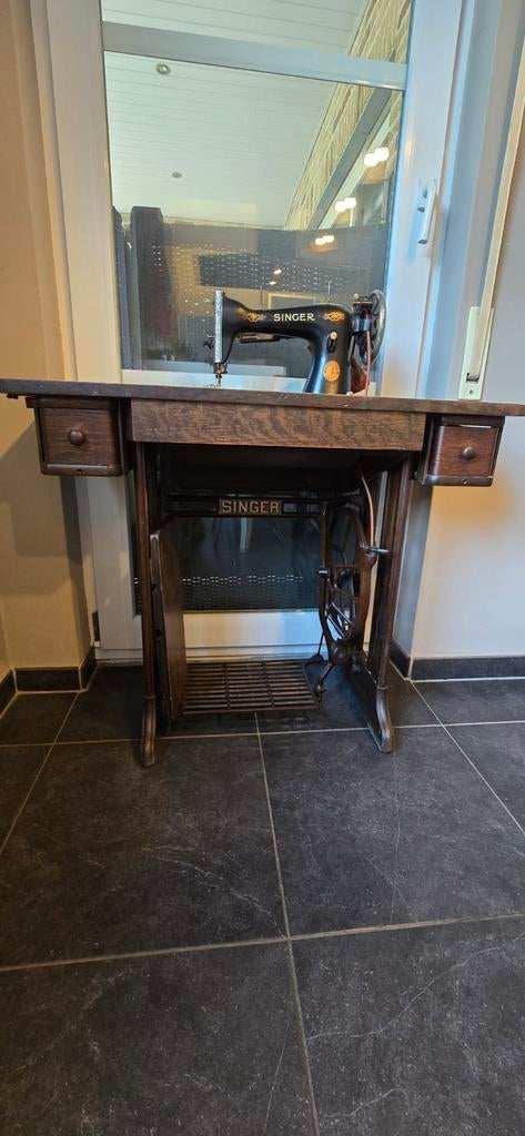 Prachtige Antieke Singer Naaimachine (1930) – Model 66 met L, Enlèvement