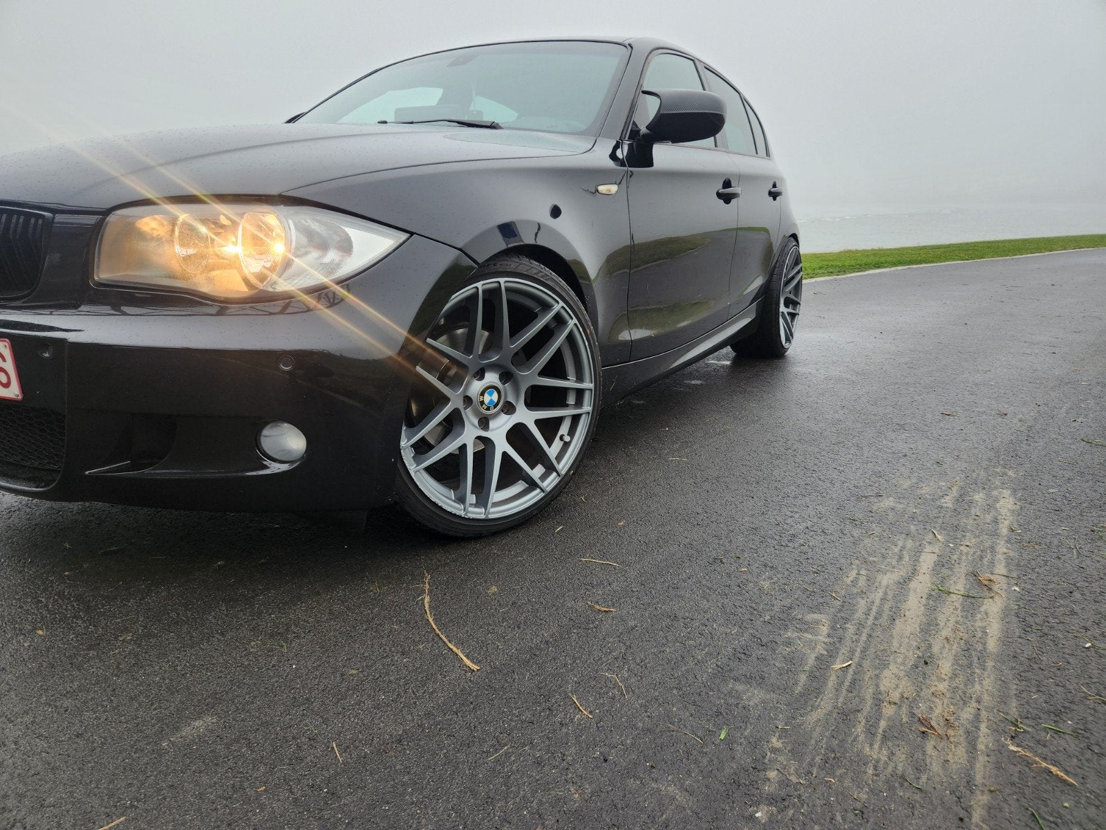 bmw 120d, Auto's, Euro 5, 1 Reeks, Zwart, Leder en Stof