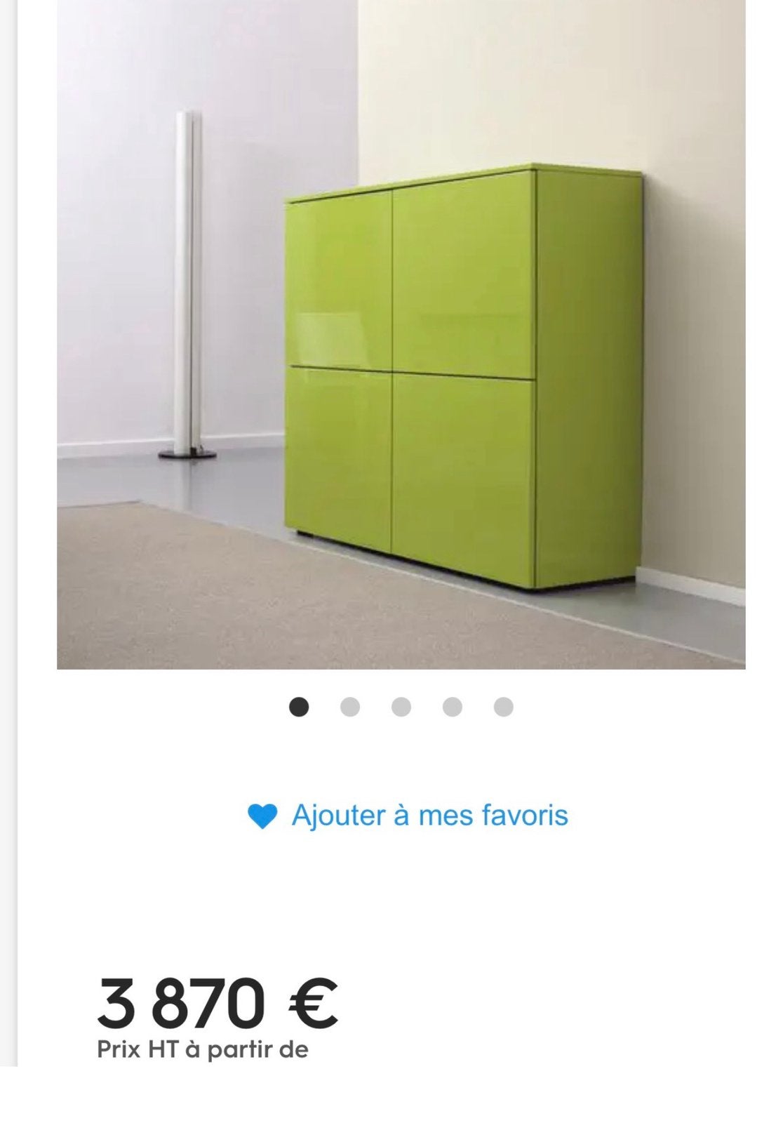 Groene moderne Mercury kast met 4 deuren - Made in Italy, Huis en Inrichting, Kasten | Overige, Ophalen, Gebruikt