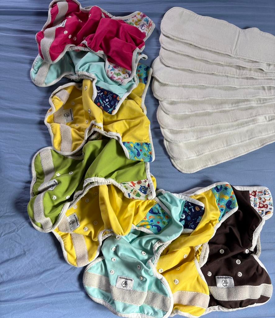 Bamboolik wasbare luiers volledige set, Kinderen en Baby's, Badjes en Verzorging, Ophalen, Gebruikt