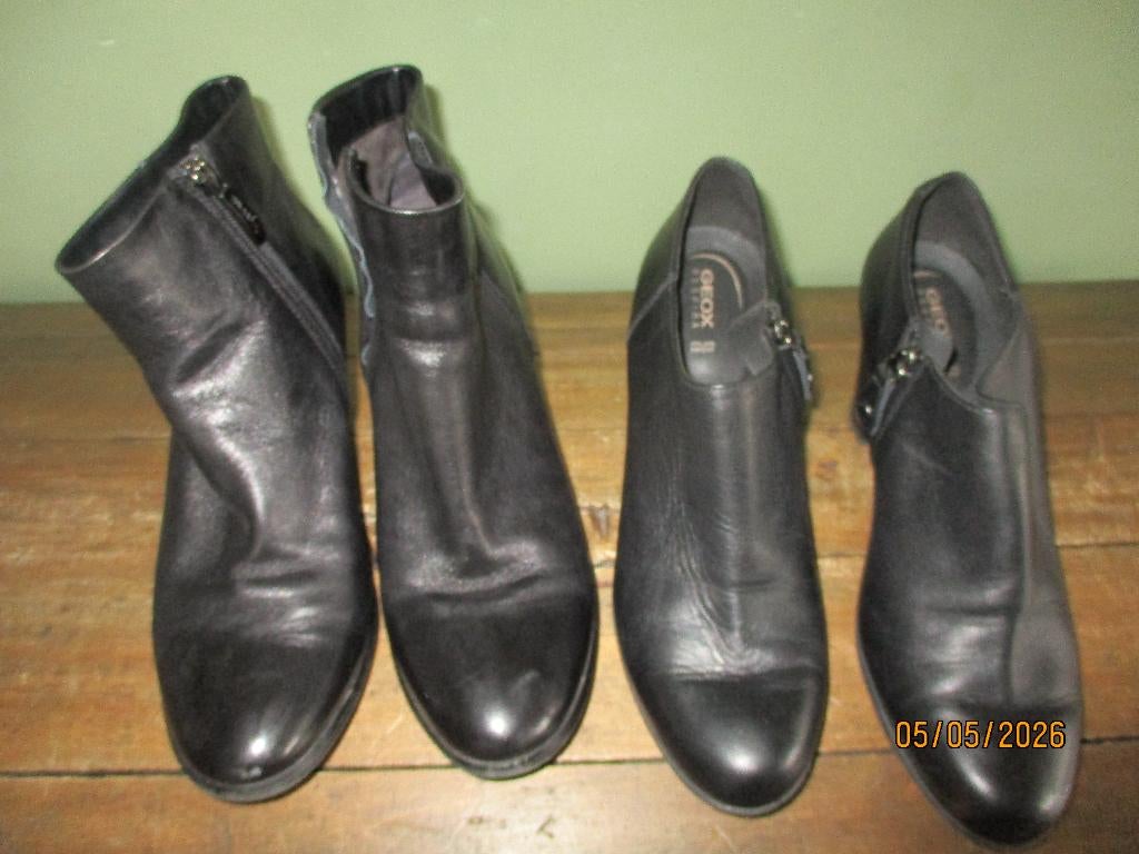 lot de 2 paires bottillons P.40, Geox & regarde le ciel, Enlèvement ou Envoi, Chaussures à haut talons, Comme neuf