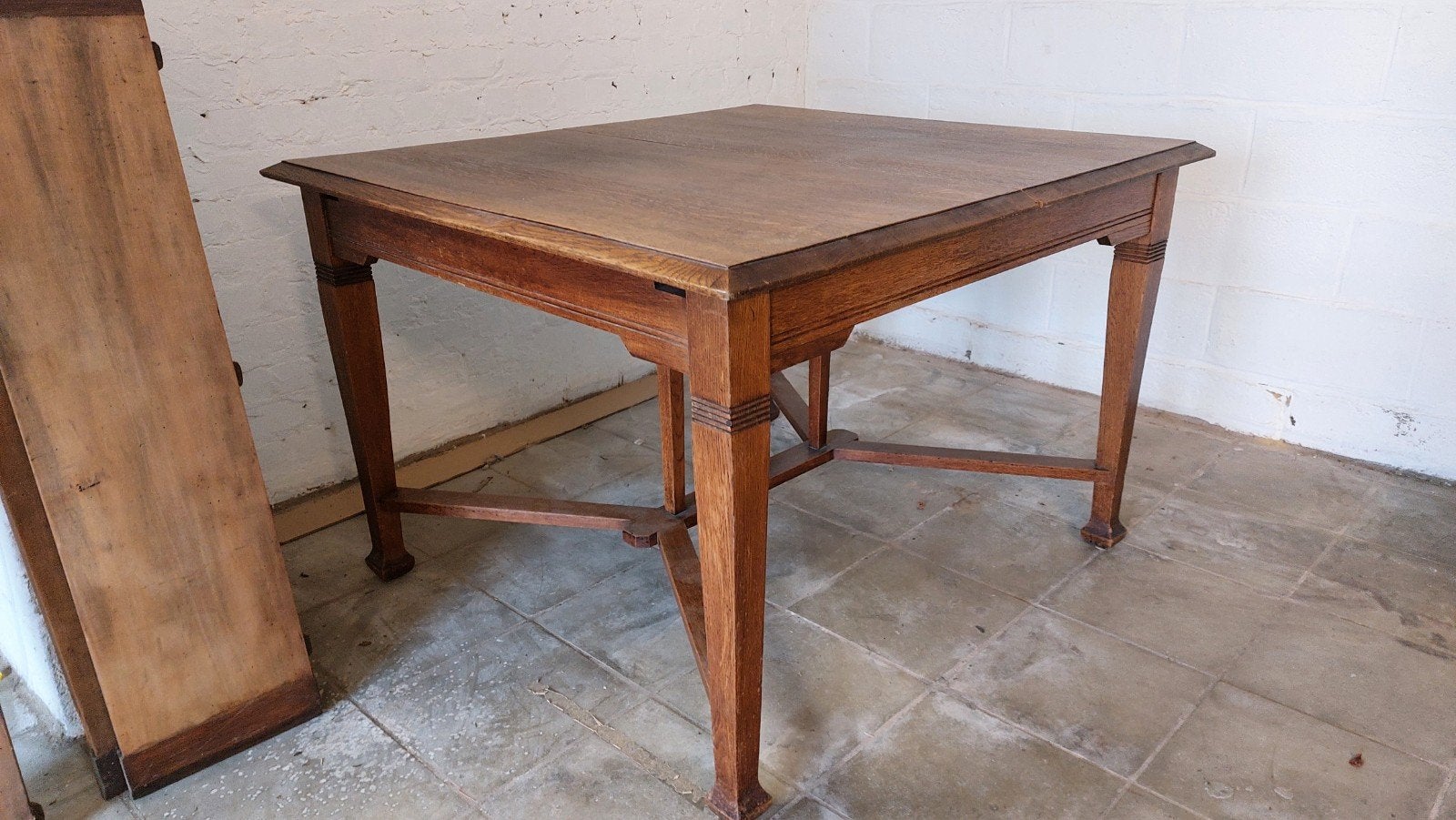 Antieke eikenhouten tafel — Art deco/vintage, Antiek en Kunst, Ophalen