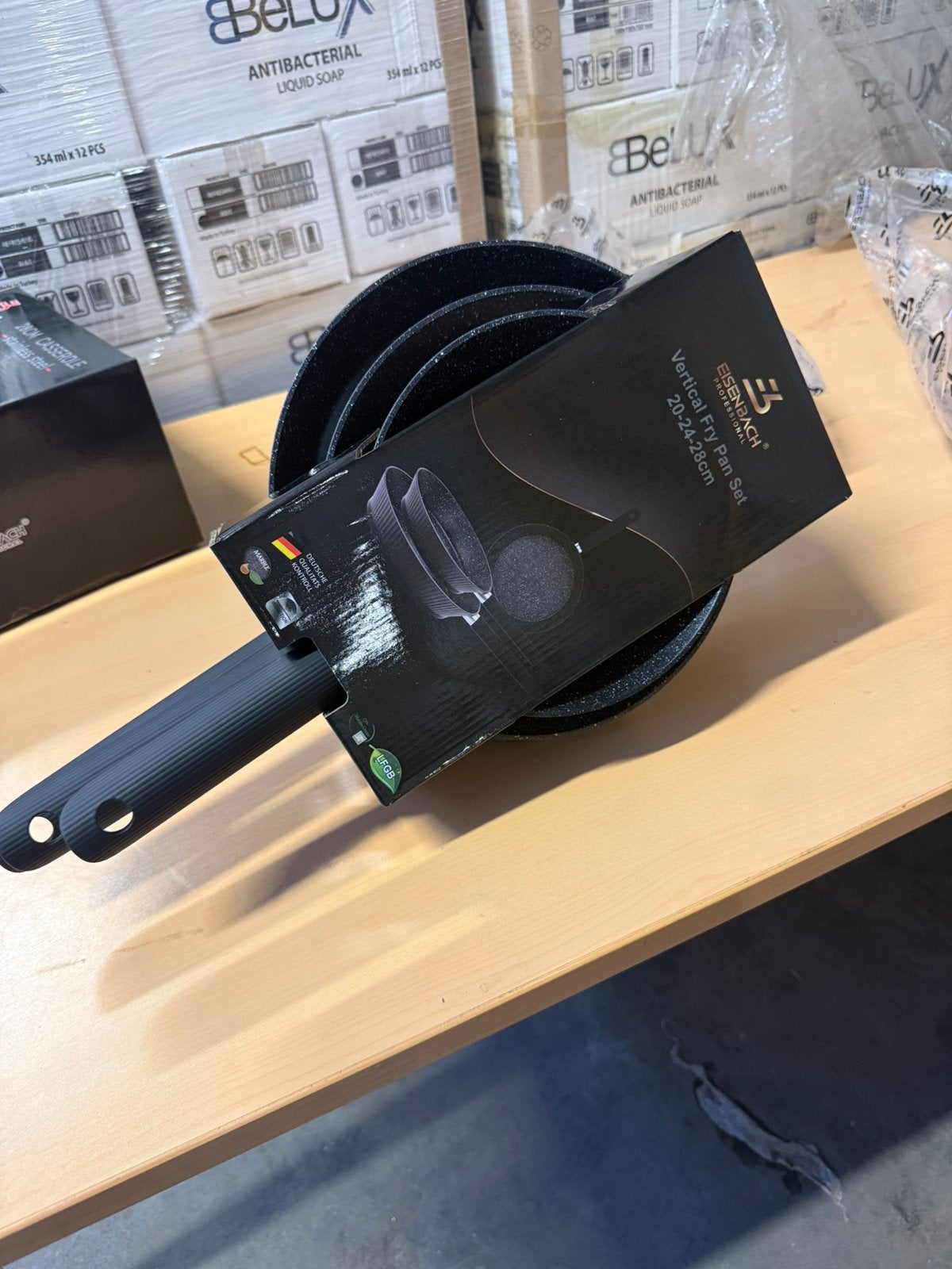 Eisenbach Proffesionel Vertical Fry Pan Set 20-24-28cm, Neuf, Plaques à induction, Enlèvement, Autres matériaux